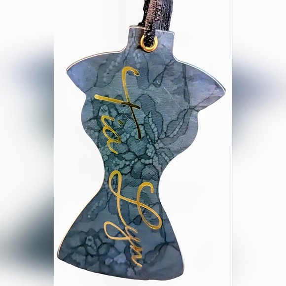 Tia Lyn Long Lace Chemise Small Black and White - Picture 5 of 7